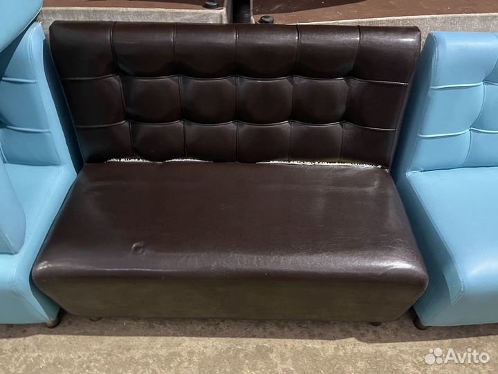 Диван коричневый экокожа 120/60/95