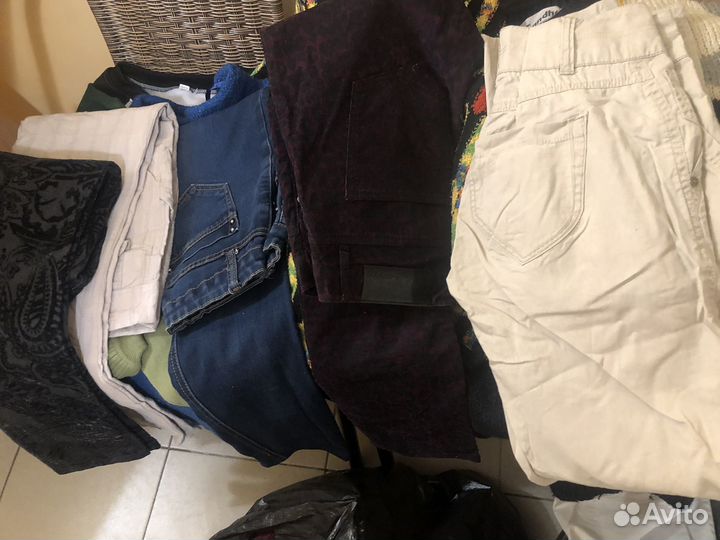 Три больших пакета женской одежды xs, s