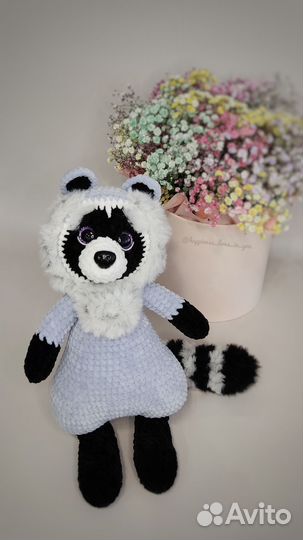 Енот мягкая игрушка ручной работы