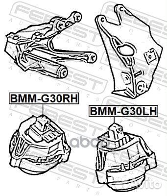 Подушка двигателя левая bmmg30LH Febest