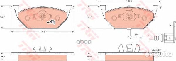 Колодки пер.audi A2, A3/ VW bora, golf IV, polo