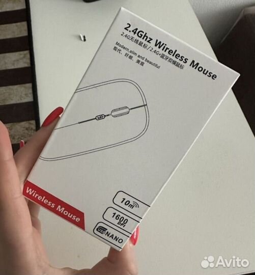 Прозрачная беспроводная и бесшумная мышь (новая)