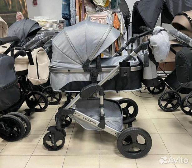 Коляска 2в1 трансформер Новая (Crey)