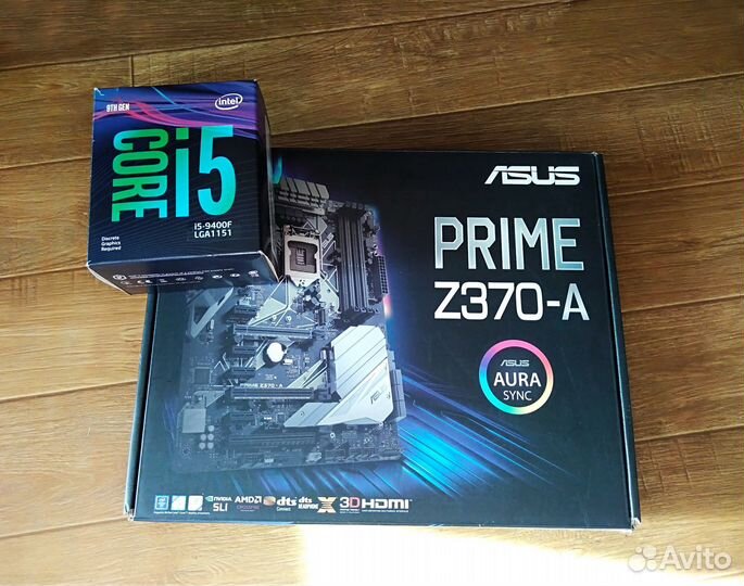 Asus Prame Z370-A,i5-9400F(BOX кулер)
