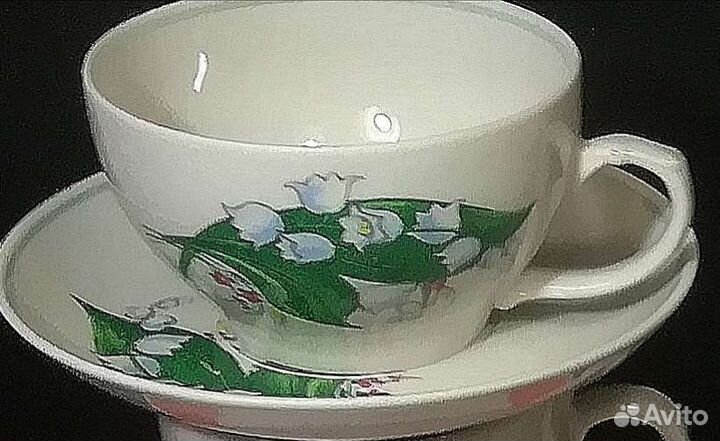 Чашки, чайные пары, чайники СССР Ландыши