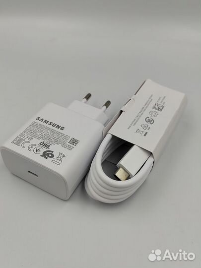 Зарядное устройство Samsung 45W с кабелем,белое