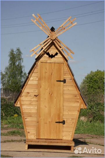 Дачный туалет с декором и установкой EVG