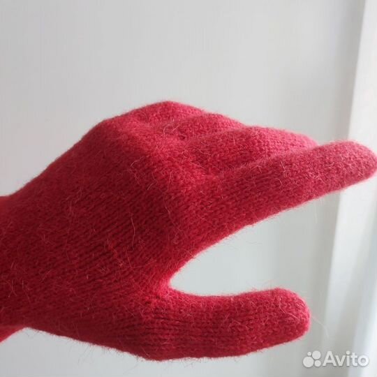 Перчатки 50 альпака, 50 меринос. Ручная работа