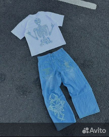 Джинсы широкие y2k