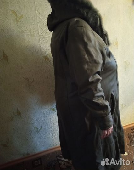 Пальто винтаж одежда СССР. Кожаный плащ