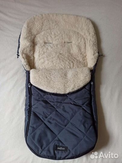 Зимний конверт из овчины в коляску