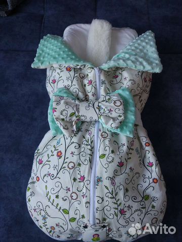 Конверт одеяло на выписку Зима лето