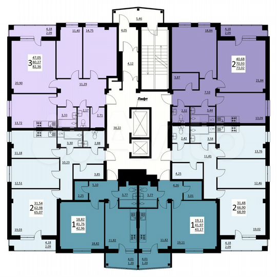 1-к. квартира, 43 м², 12/16 эт.