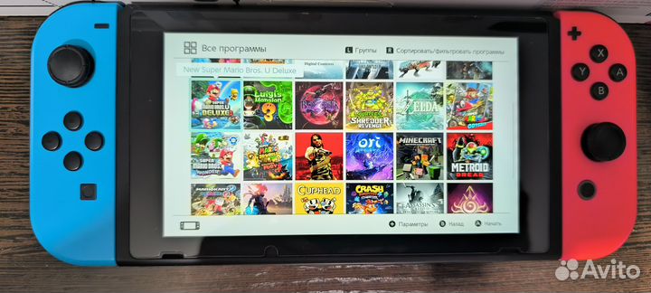 Nintendo switch 256Gb V2.Прошита.Много игр.Коробка