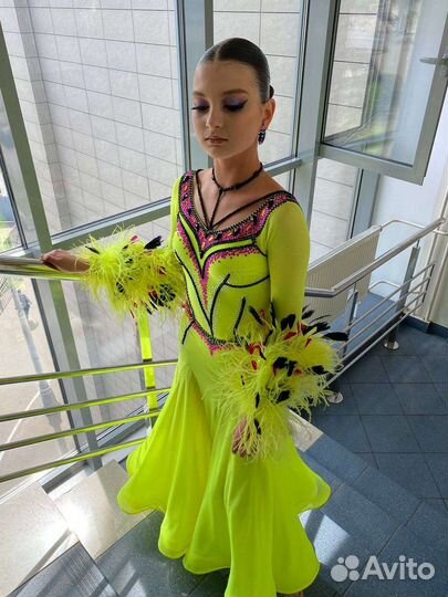 Платье на 10-ку для бальных танцев Ю2