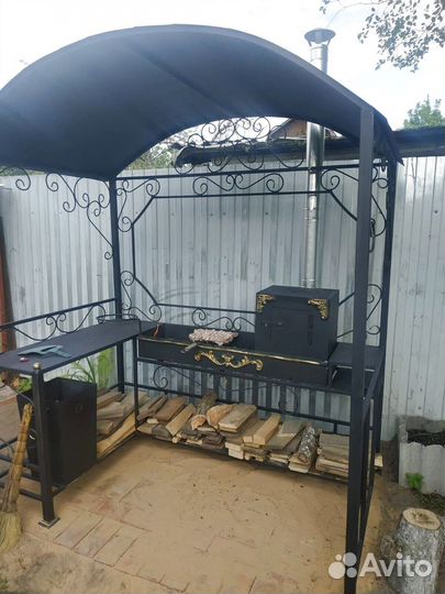 Мангал с крышей