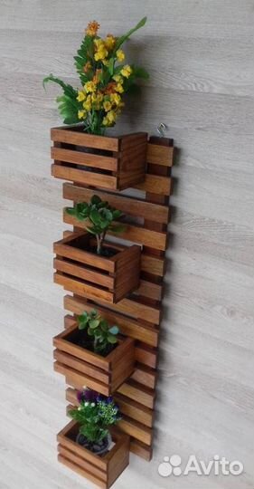 Деревянные кашпо