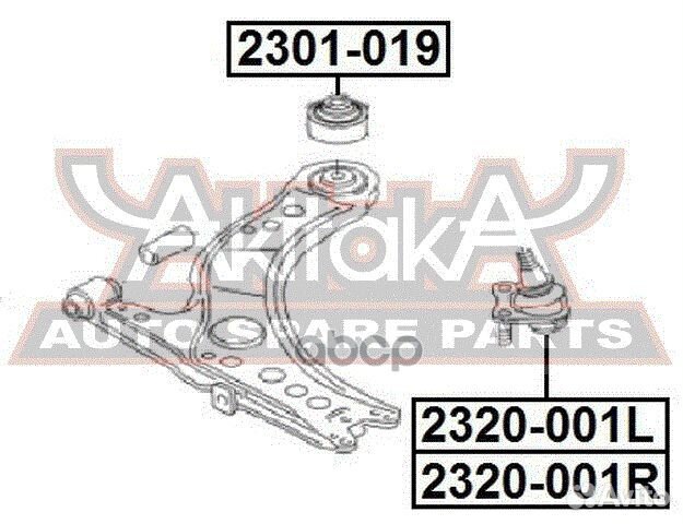 Опора шаровая правая 2320001R asva