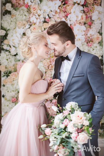 Платье вечернее розовое длинное