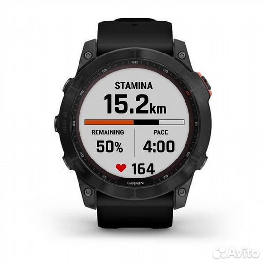 Часы Garmin fenix 7X Solar серый с черным ремешком