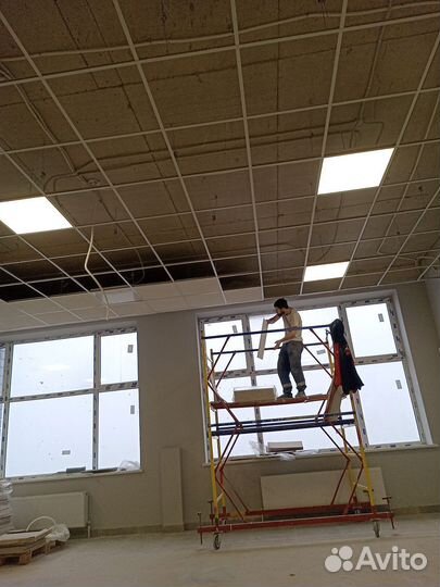 Монтаж потолка армстронг