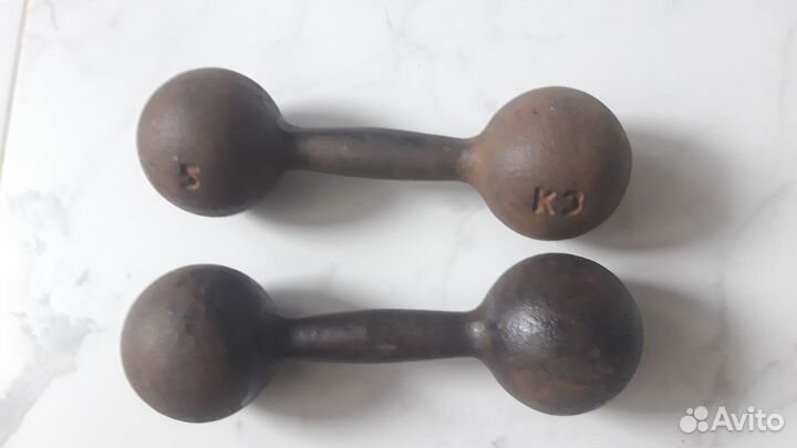 2 гантели по 5 кг СССР