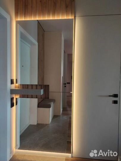 Зеркало с парящей подсветкой 150х50см