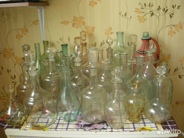 Графин бутыль 0.5 1 1.5 2 литра с пробкой и без