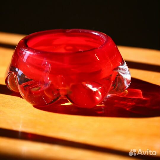 Пепельница Чехия ЧССР Чехословакия гутное стекло