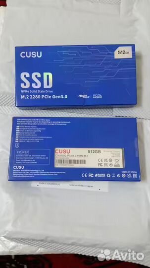 Накопитель SSD 512Гб, M.2 2280, nvme