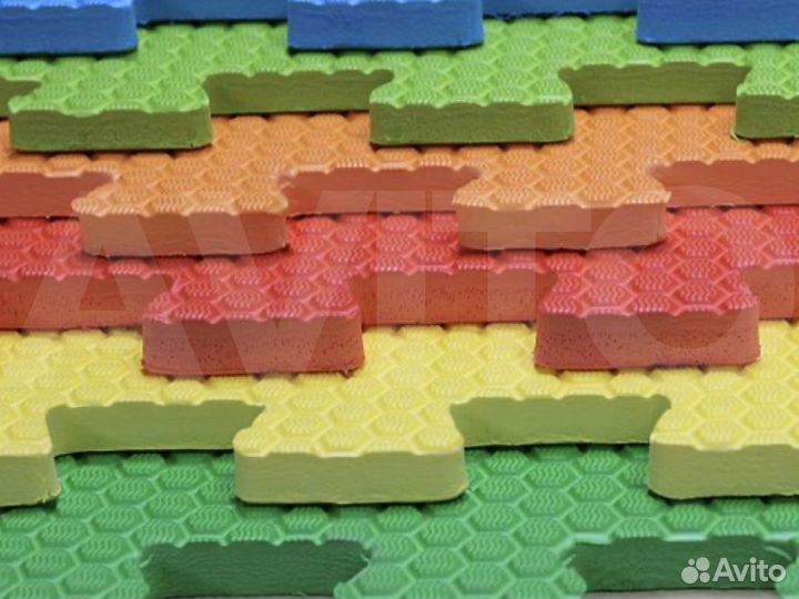 Мягкий пол, коврик-пазл EVA (эва) 100х100х1,4 см