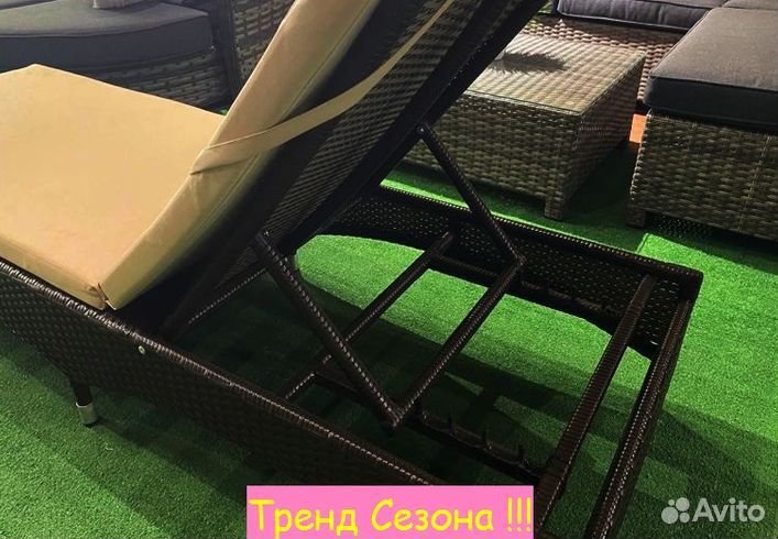 Лежак пляжный из ротанга Мальта арт.M001-мт001