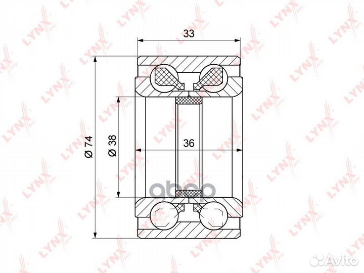 WB-1132 Подшипник ступицы lynxauto WB-1132