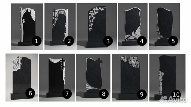 Памятники из гранита на могилу. Установка