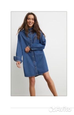 Платье - рубашка джинсовая