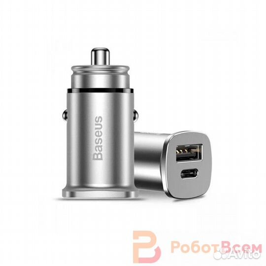 Автомобильное зарядное устройство Baseus Metal PPS 30W USB-A USB-C 30W PPS (BS-C16C-X) (ccall-BS01)