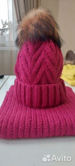 Комплект шапка и снуд