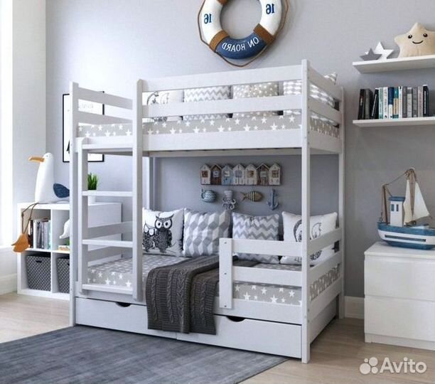 Двухярусная кровать из массива березы