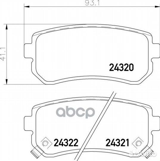 NP6025 колодки дисковые задние KIA Ceed/Rio/Sp