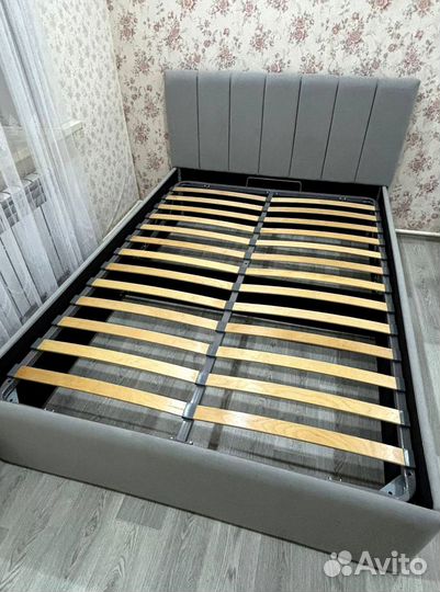 Кровать с подъемным механизмом 160*200 серая без н