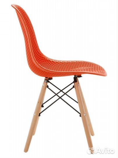 Стул ажурный в стиле eames DSW, оранжевый NEW