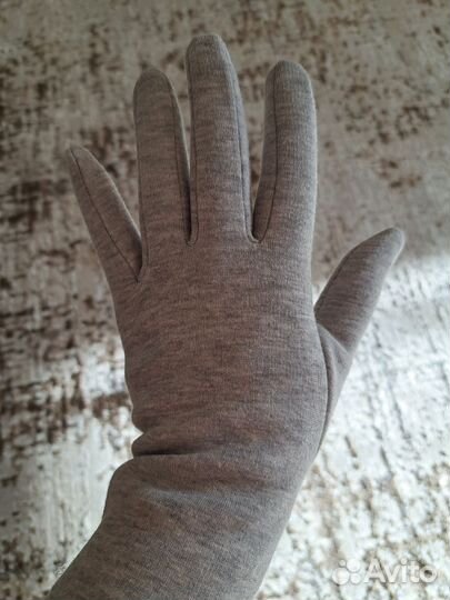 Перчатки трикотажные женские на кролике