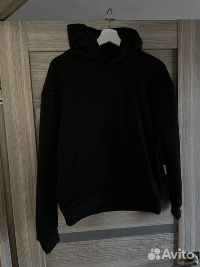 Чёрный тёплый женский спортивный костюм на флисе