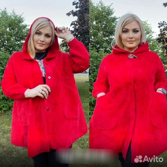 Жакет-пальто из альпаки большого размера