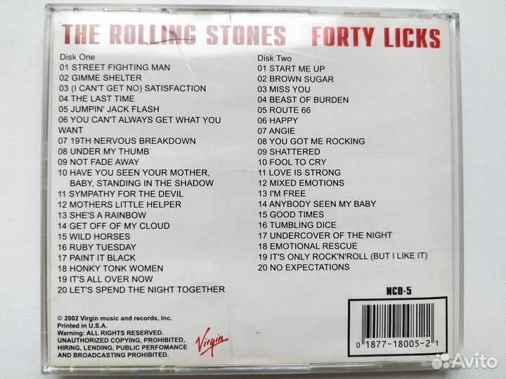 2CD The Rolling Stones - Forty Licks 2002