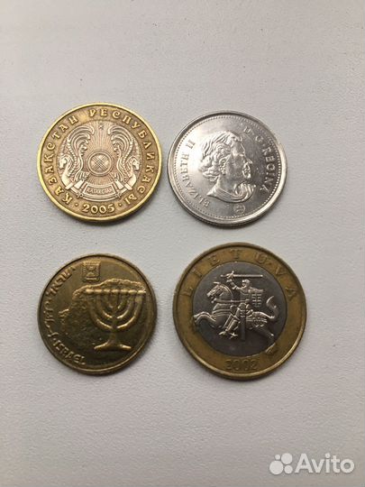 Монеты мира. Израиль, Казахстан, Канада, Литва