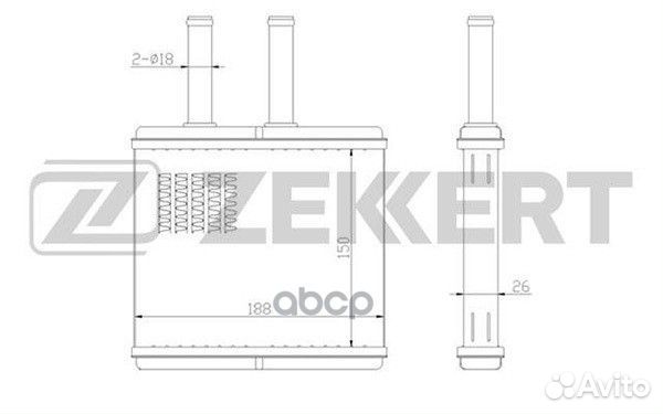 Радиатор отоп. Chevrolet Aveo (T200 T250 T255