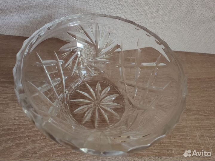 Ваза салатник посуда хрусталь СССР винтаж