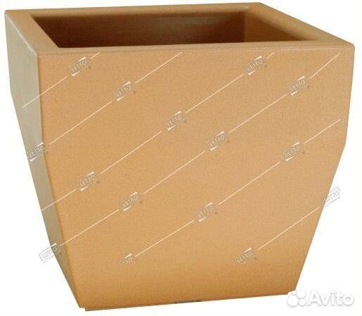 Горшок пластиковый Квадро №4 терракот 36л. 39*39*3