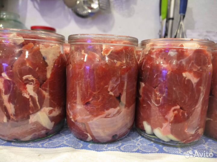 Яйцо домашнее, мясо бройлера, домашняя тушенка